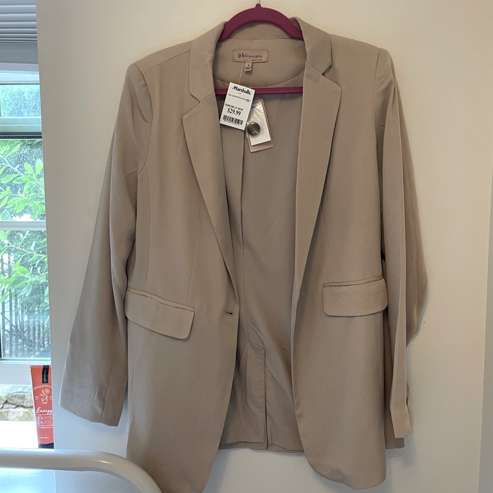 NWT Philosophy Taupe Women’s Blazer (8)